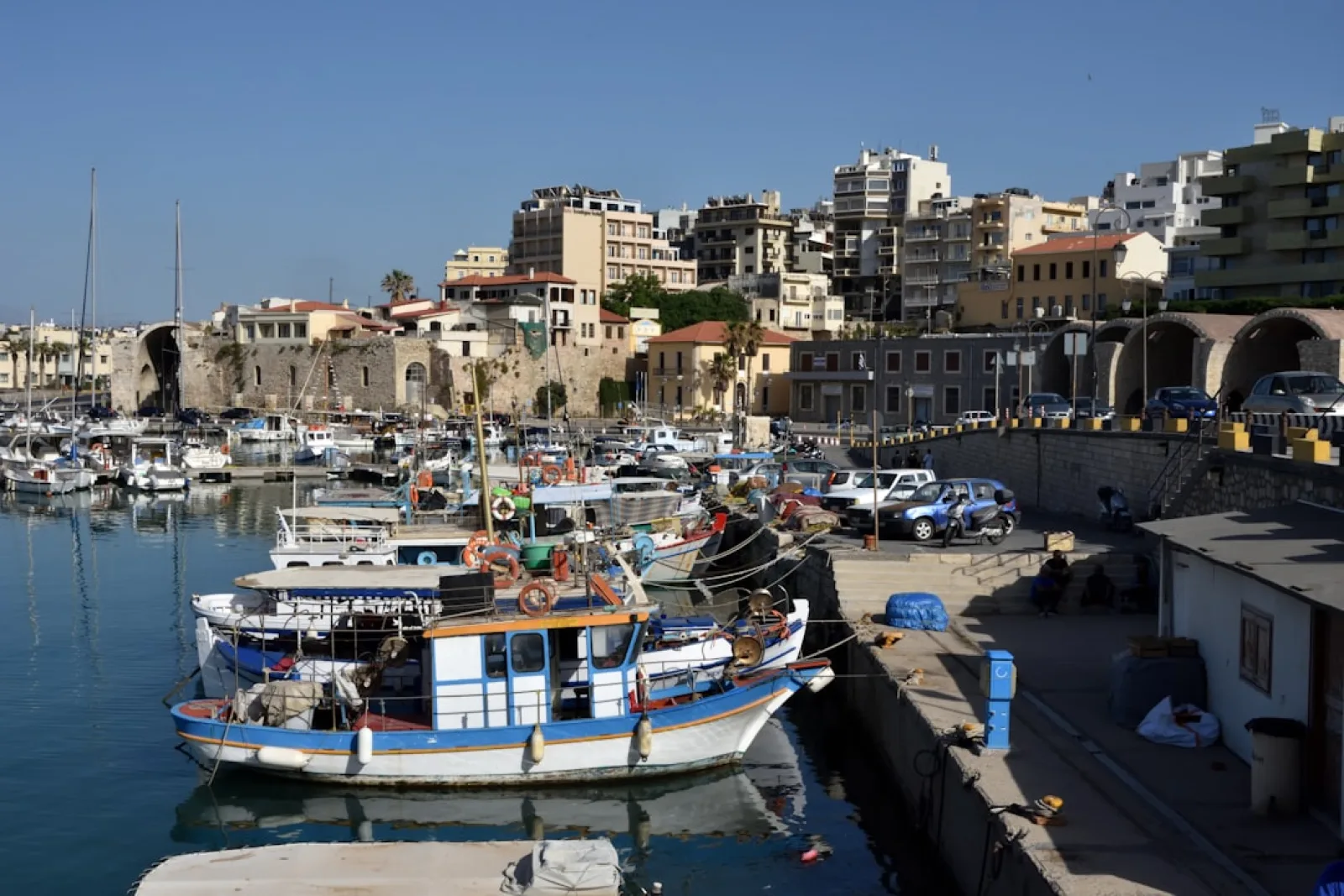 boats in a harbor