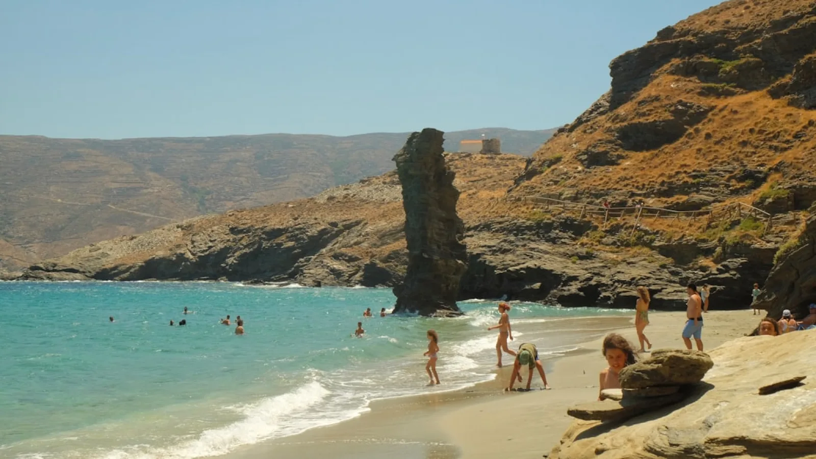 people on a beach