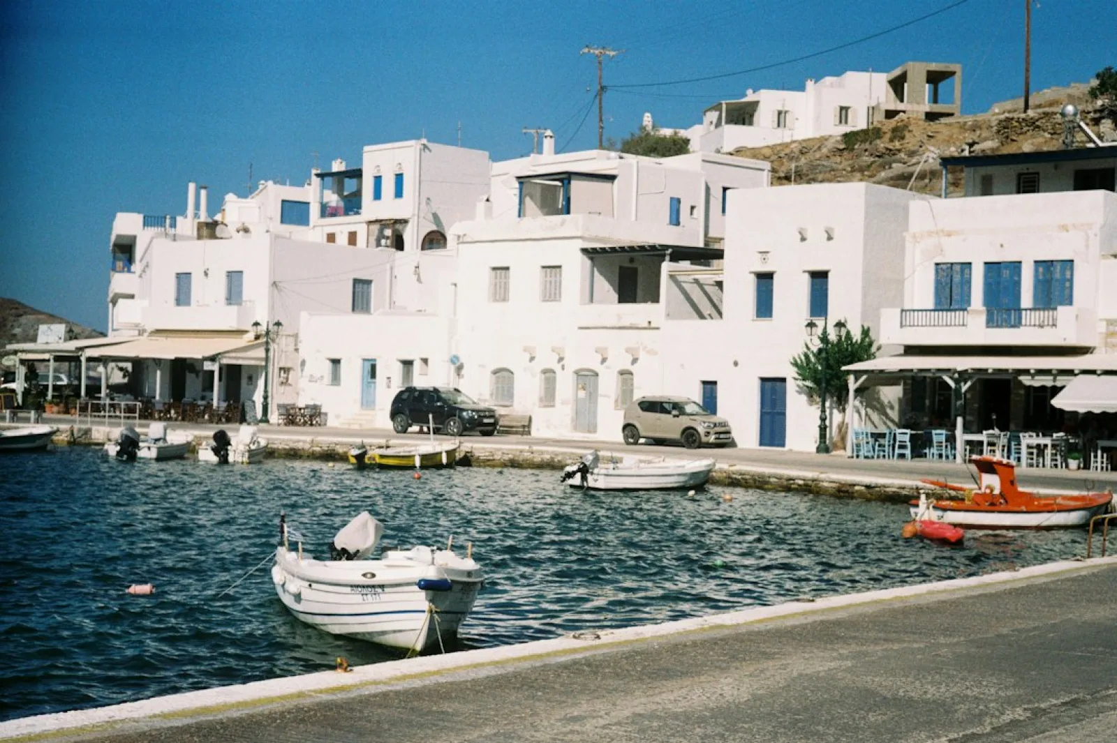 small harbor in tinos